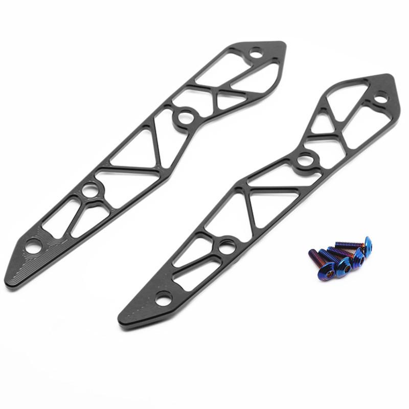 

Aluminum Alloy Front Bike Mount Blue Windshield Regulator Sturdy Construction Motorcycle Accessory Part Easy Assembly