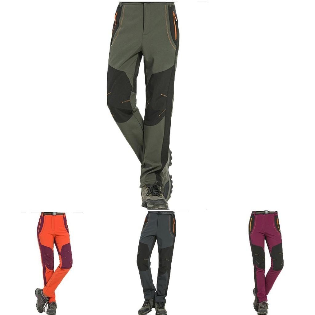 Men's Women's Warm Outdoor Hiking Ski Pants With Cozy Fleece And Waterproof Fabric