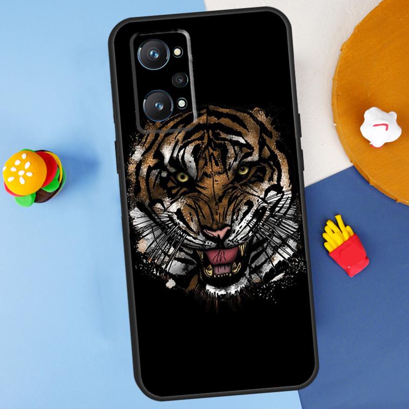 Lion Tiger Face For Realme C55 C67 C61 C75 C53 C51 C21Y C25S GT 6 6T 5 GT7 Pro 10 11 12 13 14 Pro Plus Case