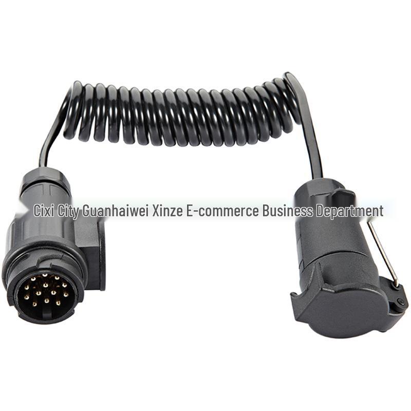 Cabo Flexível Retrátil de Mola TPU para Chicote Elétrico de Reboque UE de 13 pinos para 7 pinos