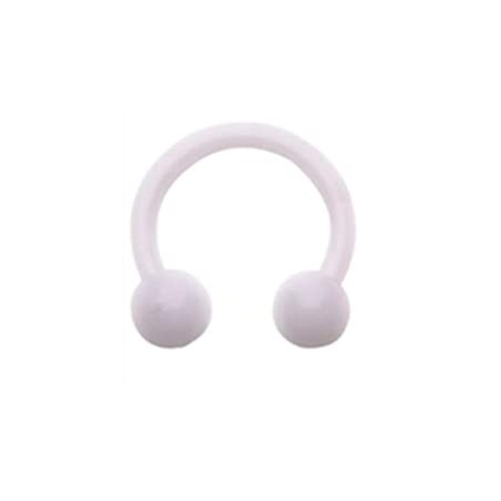 16G Bioflex Acrylic Curved Barbell Horseshoe Lip Eyebrow Rings Piercing Retainer Plastic Flexible Nose Septum Belly Piercing