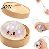 Stress Relief Toy Steamed Bun Squeeze Toy, Cute Dumpling Ball, Calming Fidget Slow Rising Decompression for Desk, Kawaii Gift Glitter