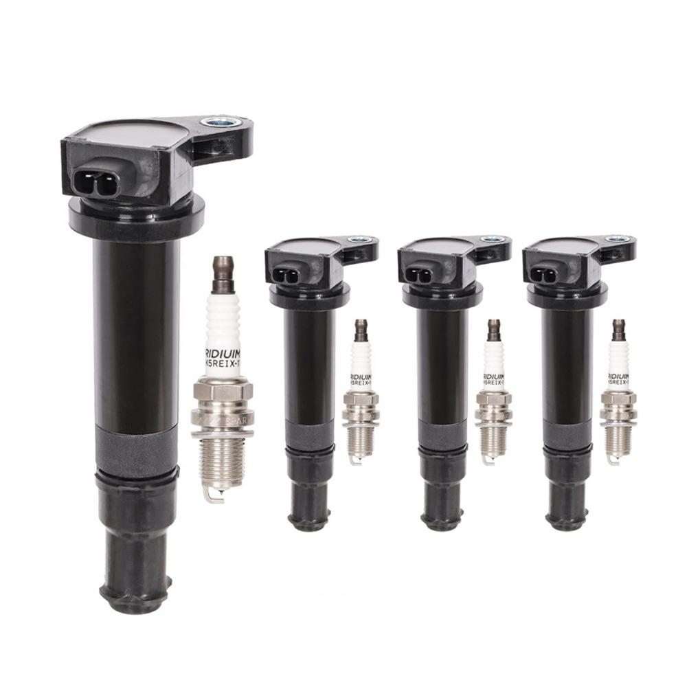 UF499 5C1586 Ignition Coils & Spark Plugs for 06-11 Hyundai/Kia 1.6L Models