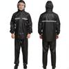 Motorcycle Rain Suit High Visibility 2Piece Windproof Waterproof Jacket and