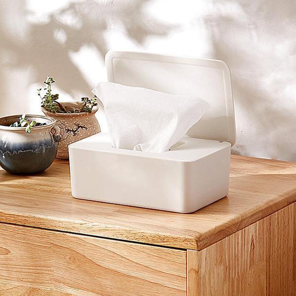 NEW Wet Tissue Box Dustproof Wipes Dispenser Portable Tissue Box Storage Box With Lid For Car Home Office Desktop Organizer