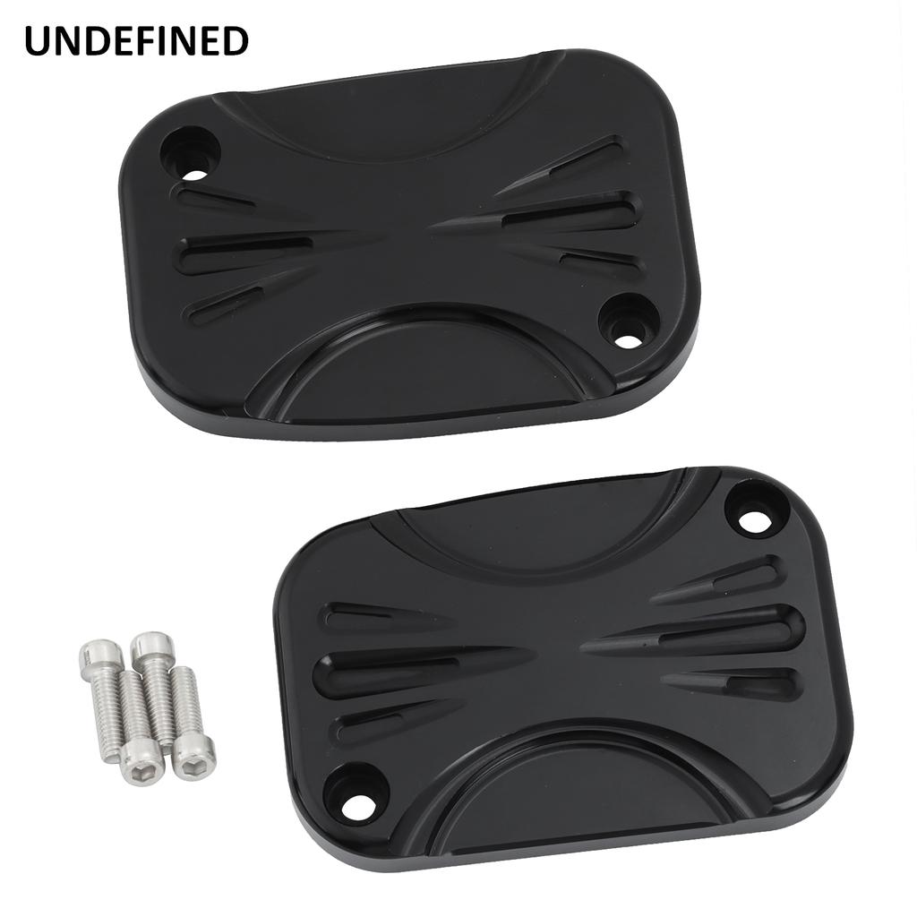 Motorcycle Front Rear Brake Reservoir Master Cylinder Covers For Harley Touring Road King Electra Street Glide FLH FLRT V-Rod
