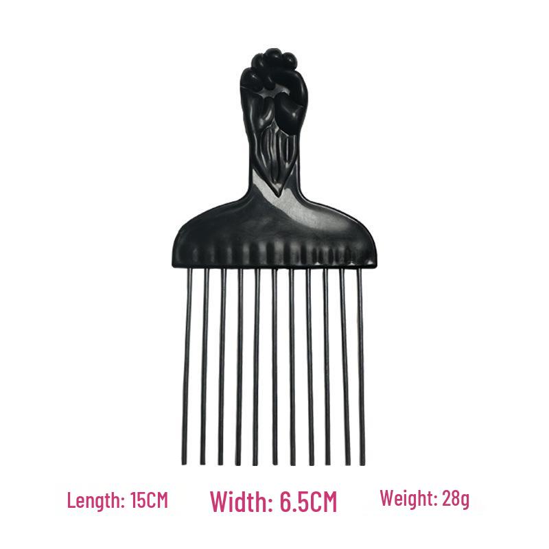 Black Hair Curling Sponge & Styling Comb Set