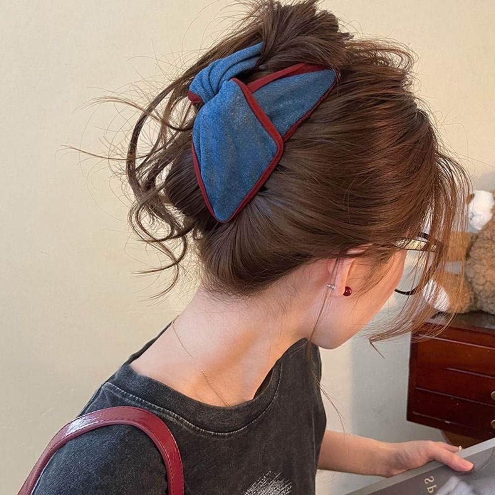 Plaid Cloth Shark Clip Cartoon Hairpins Fashion Cloth Hair Claws  Party Hair Accessories