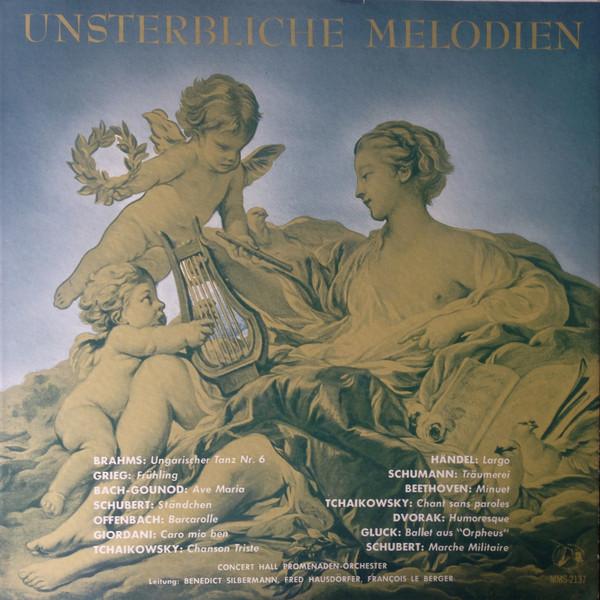 

LP Record VARIOUS THE CONCERT HALL PROMENAD Unsterbliche Melodien MMS2137 Musical Masterp Germany Classical Used