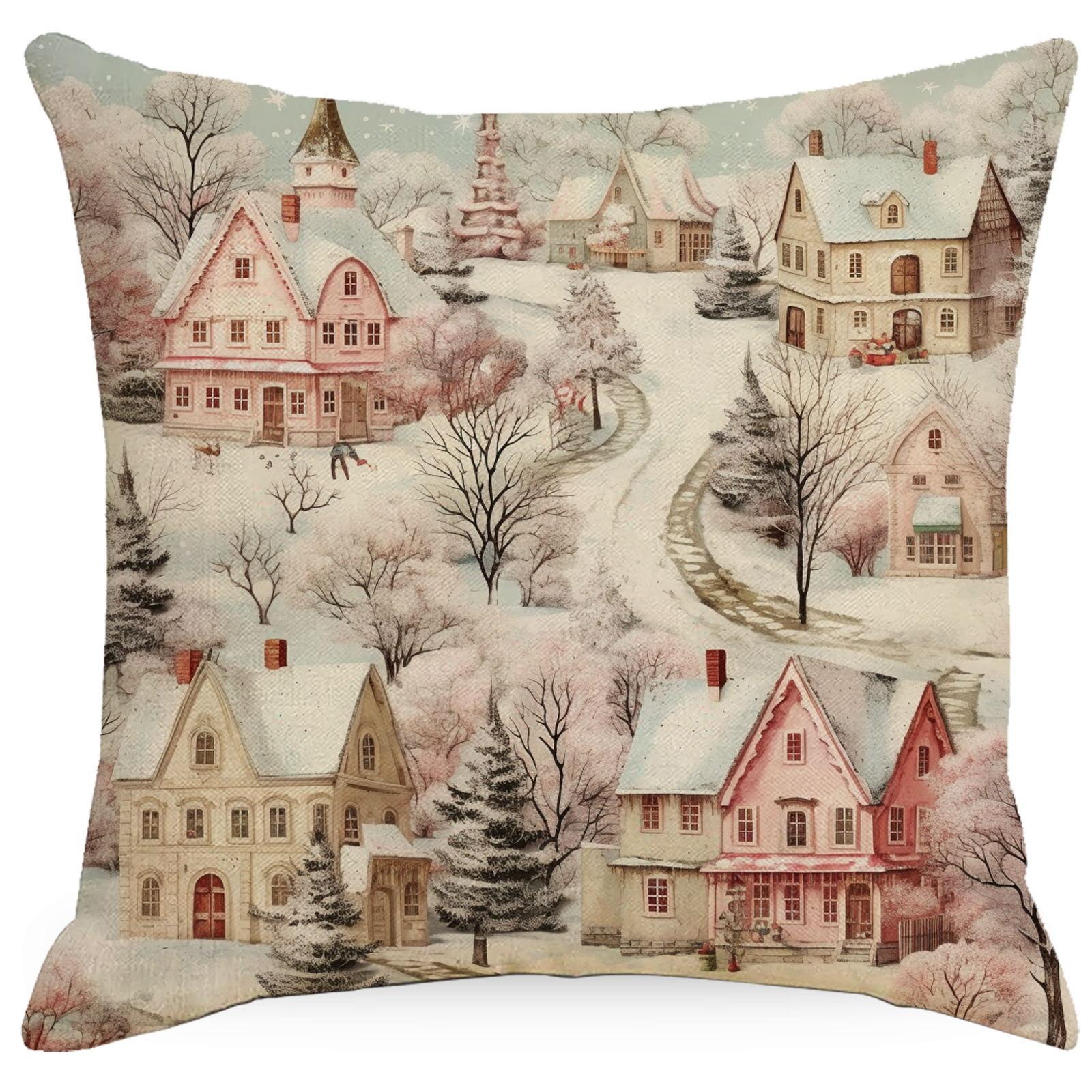 

Рождественская наволочка Подушка для сиденья в офисе Домашняя прикроватная наволочка