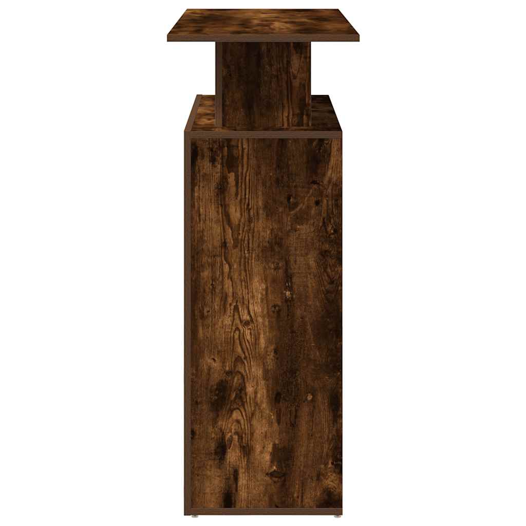 Biurko Recepcyjne Dąb Wędzony 100X40X104 Cm Drewno Klejone