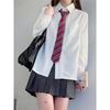 Women's Summer Short Sleeve Pleated White Top - College Style School Uniform