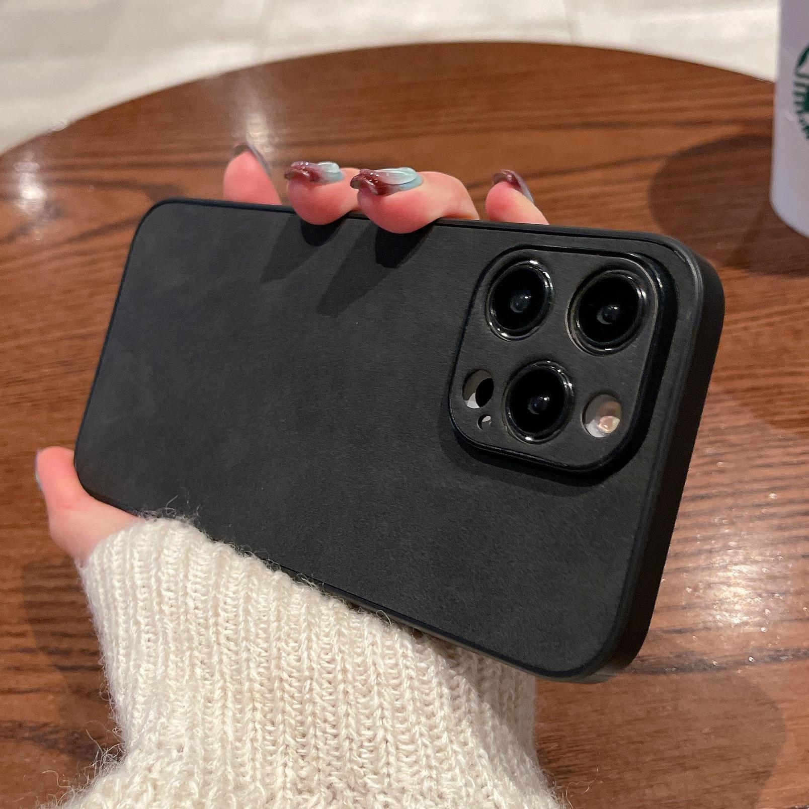 

Роскошный матовый чехол из мягкой замшевой кожи для iPhone 15 14 Plus 13 12 11 Pro Max X XR XS 7 8 Plus SE Противоударный ретро чехол For iPhone 15 Pro