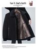 Dad's 2025 Winter Fleece-Lined Lapel Coat for Middle-Aged and Elderly Men - Thick, Warm Cotton Jacket for Grandpa
