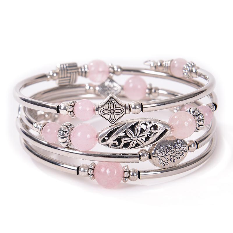 Charm Valentine's Day 1pc Bracelet Bohemian style Thanksgiving Inlaid with natural stone winding bracelet Graduation gift Wedding festival Ladies'