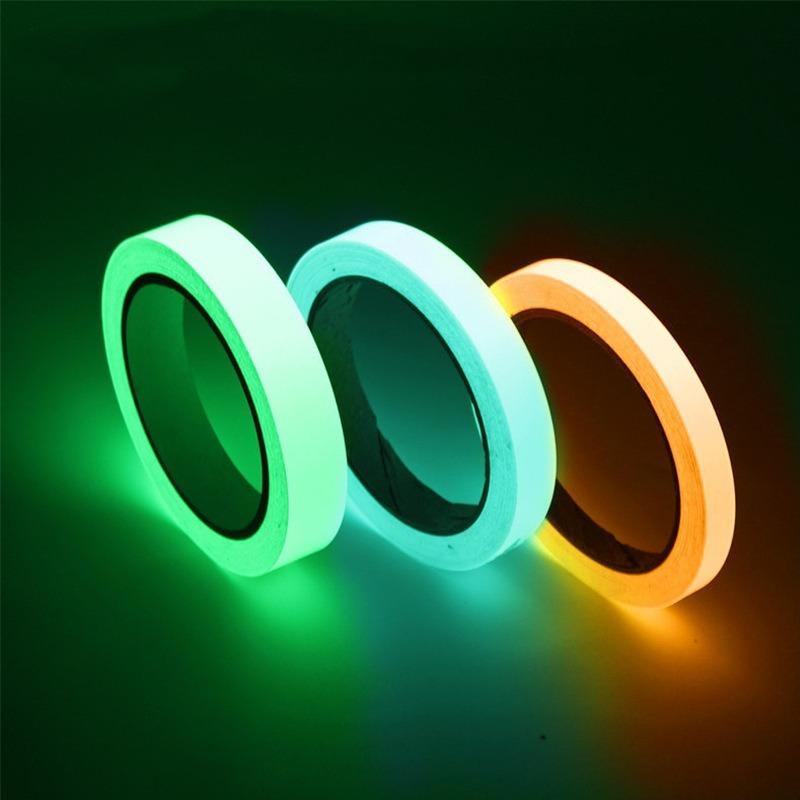 1VOLUME Luminous Tape Fluorescent Tape, Green Warning Ground Light Storage Staircase Anti-skid Sticker Reflective Luminous Tape
