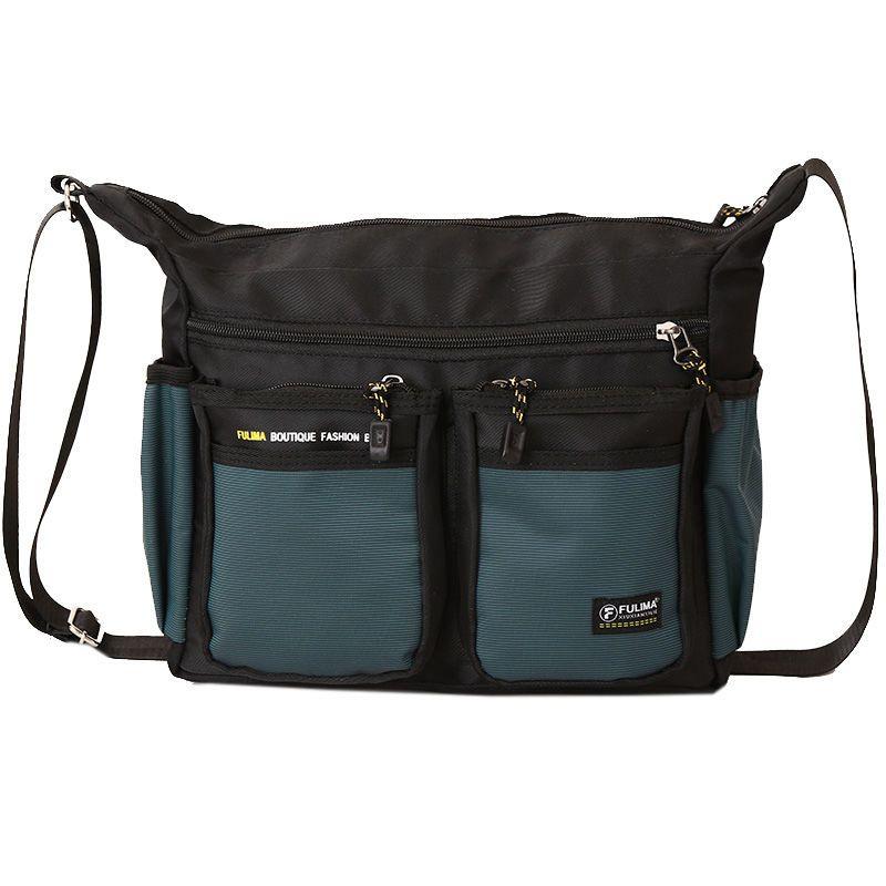 

Мужская сумка большой вместимости с несколькими отделениями, наплечная сумка, деловая сумка-мессенджер, дорожная сумка, большой рюкзак, багажная сумка, портфель Light blue [small size 0325]]