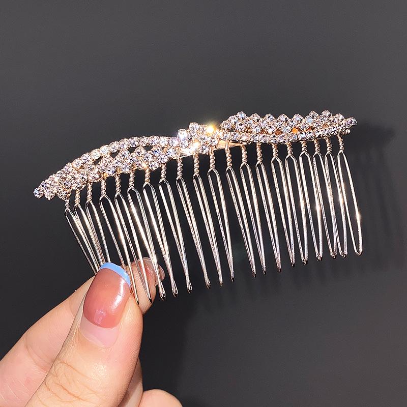 Non-Slip Crystal Pearl Hair Comb - Elegant Summer Headdress for Women