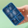 Ice Trays for Freezer 6-Grids Square Ice Trays for Refrigerator Stackable Non-stick Drink Iceblock Mold Food-Grade Kitchen