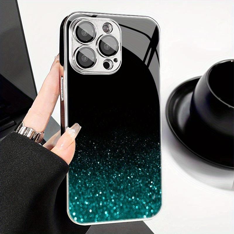 Electroplated glass phone case, suitable for iphone 17, 16, 15, 14, 13, 12, 11pm Pro Plus and other phone models.