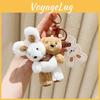 Whimsical Doubleheaded Plush Milk Tea Bear And Bunny Keychain With Cute Colors