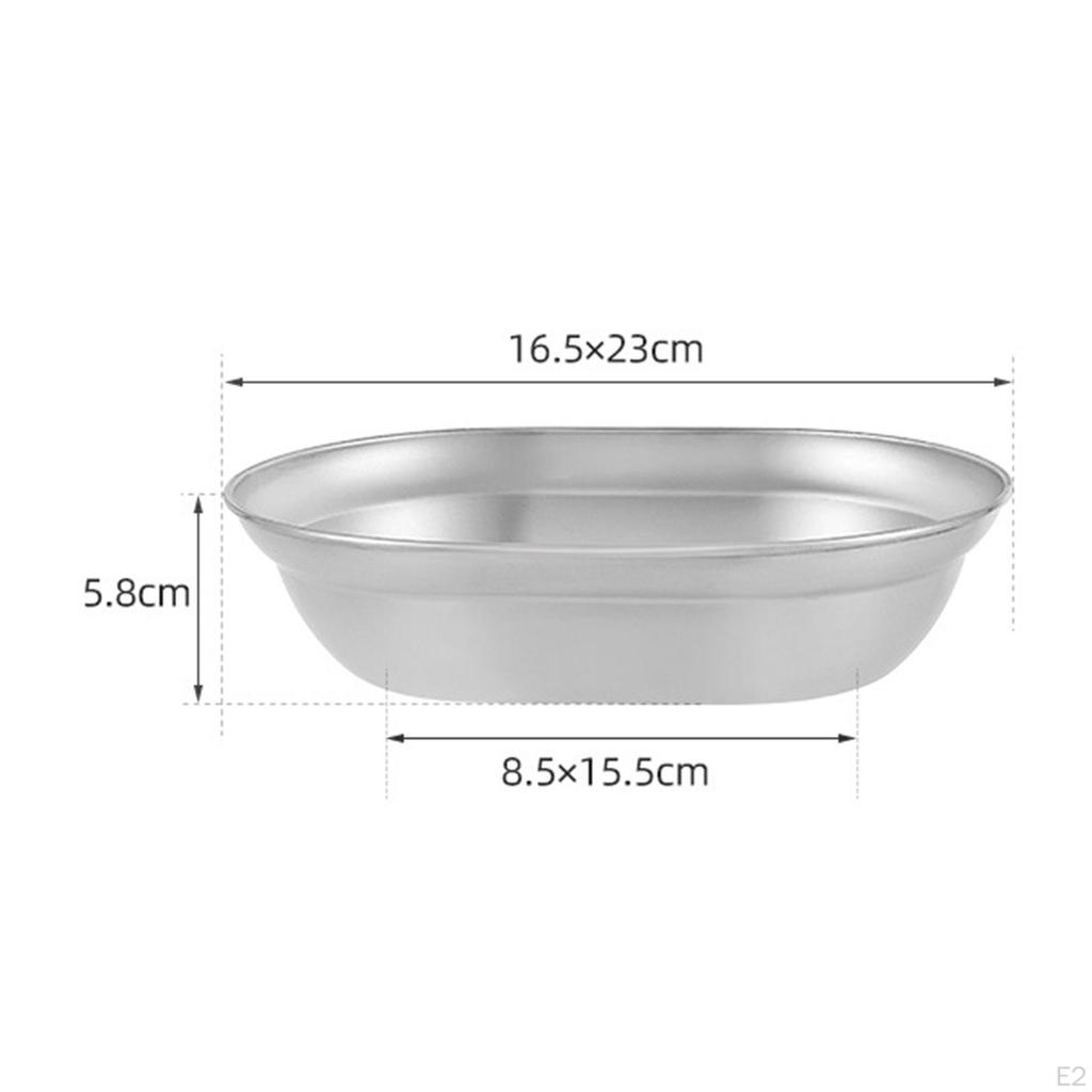 Stainless Steel Mixing Bowl Camp Portable Camping Utensils Cookware Soup for Backpacking