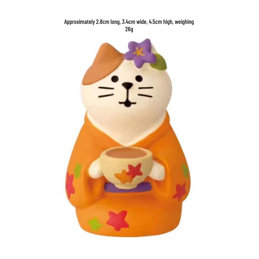Mittherbstfest Japanische Katze ZAKKA Blind Box Figur - Harz Kätzchen Ornament Dekoration