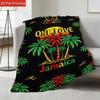 1 Stück karibischer Stil, jamaikanische Reggae-Kultur-Thema, bedruckte Flanelldecke, 2D bedruckte Flanelldecke, weich und bequem, warm und anschmiegsam,