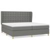 3128870 vidaXL Divan Bed with Mattress Dark Grey 200x200cm Fabric
