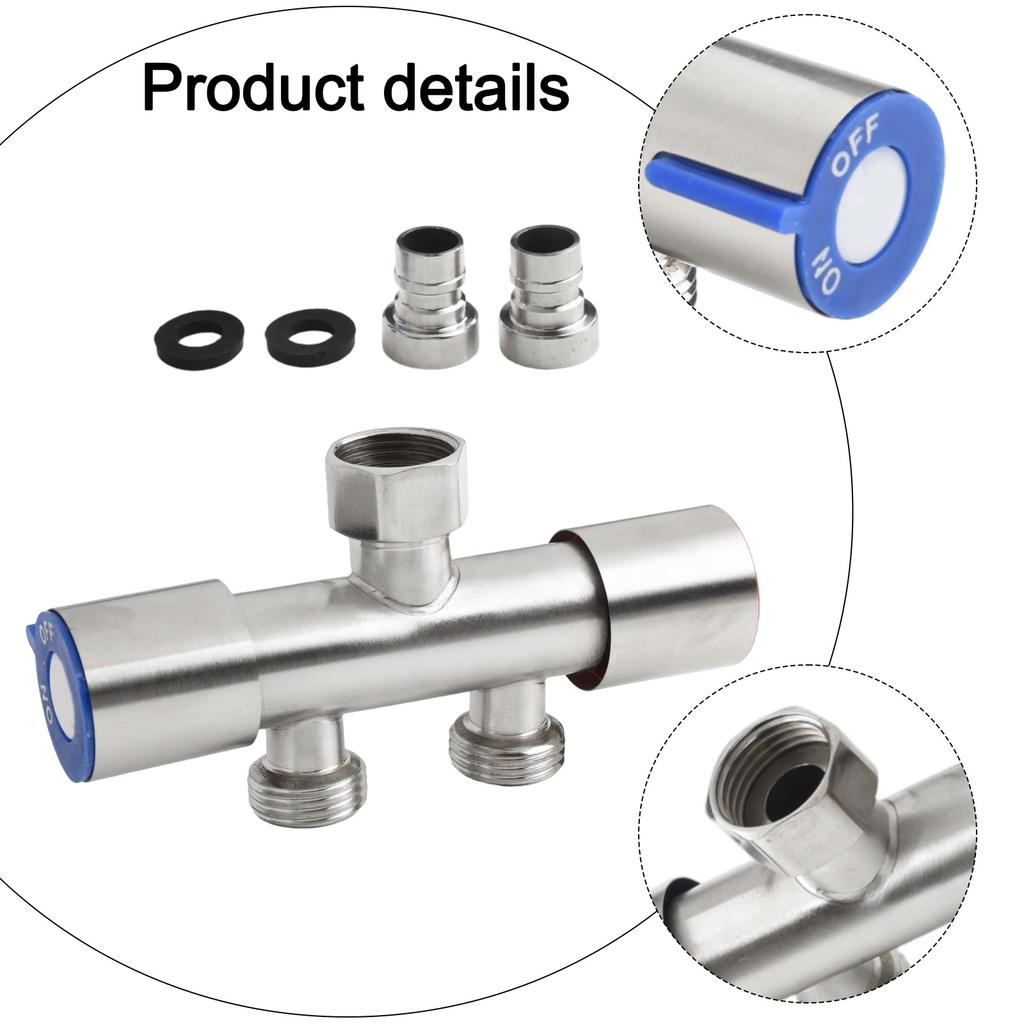 Angle Valve Double Control Faucet 120MM G1 2 Modern Design Shower Valve For Home Garden Connector Long-lasting Construction
