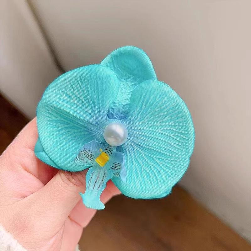 

Popular Iris Butterfly Orchid Pearl Hair Clip Super Fairy Style Early Spring Bangs Back Of Head Edge Female