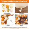 122PCS Orange and Yellow and Latex Balloon Set Suitable for Birthday Parties, Weddings, Valentine's Day Party Decoration