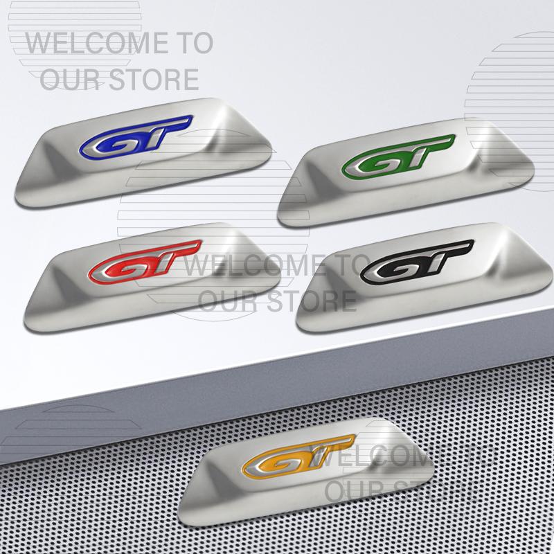 VZQR9 Car Decor Metal GT Emblem 3D Sticker For Peugeot 5008 208 508 4008 3008 GT Line Steering Wheel Badge Decals