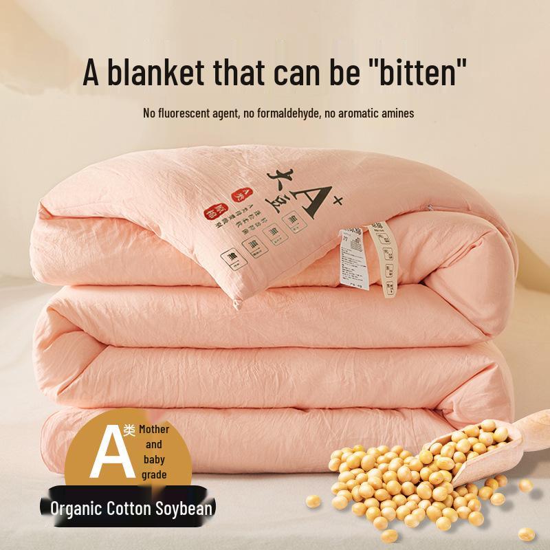 Class A Cotton & Soybean Fiber Quilt - Thickened, Cooling, All-Season, Perfect for Students & Gifting