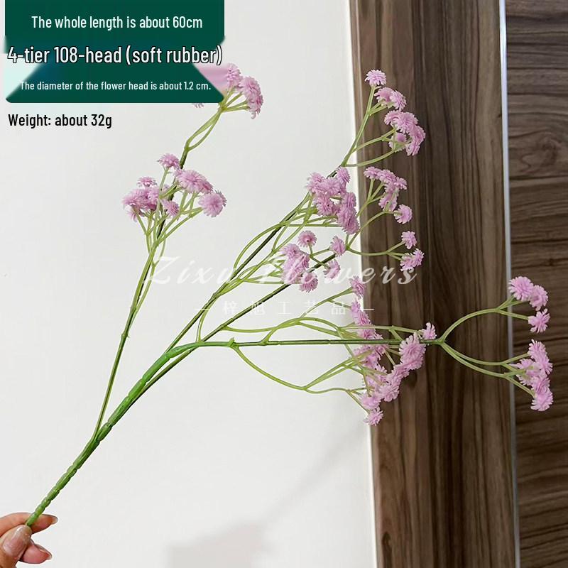 Soft Feel Gypsophila Bouquet: Faux Flowers for Wedding Decor and Floral Art