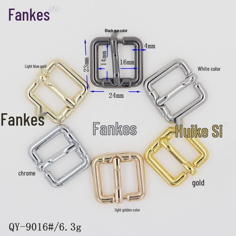 In Stock: Gold Die-Cast 5-Point Needle-Through Buckle for Luggage, Shoes, Belts, and Bags
