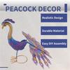 Versatile Metal Statue Realistic Metal Peacock Lawn Decoration Outdoor Sculpture Easy DIY Assembly