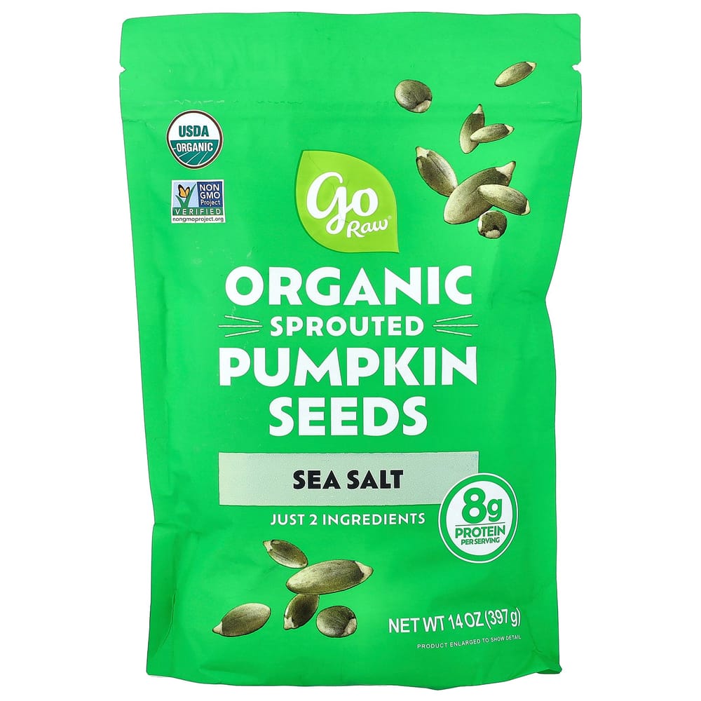 Go Raw Sprouted Pumpkin Seeds with Sea Salt 454g (16oz) 454g - 1 ea