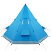 Tipi Camping Tent for 4 Persons Blue Waterproof
