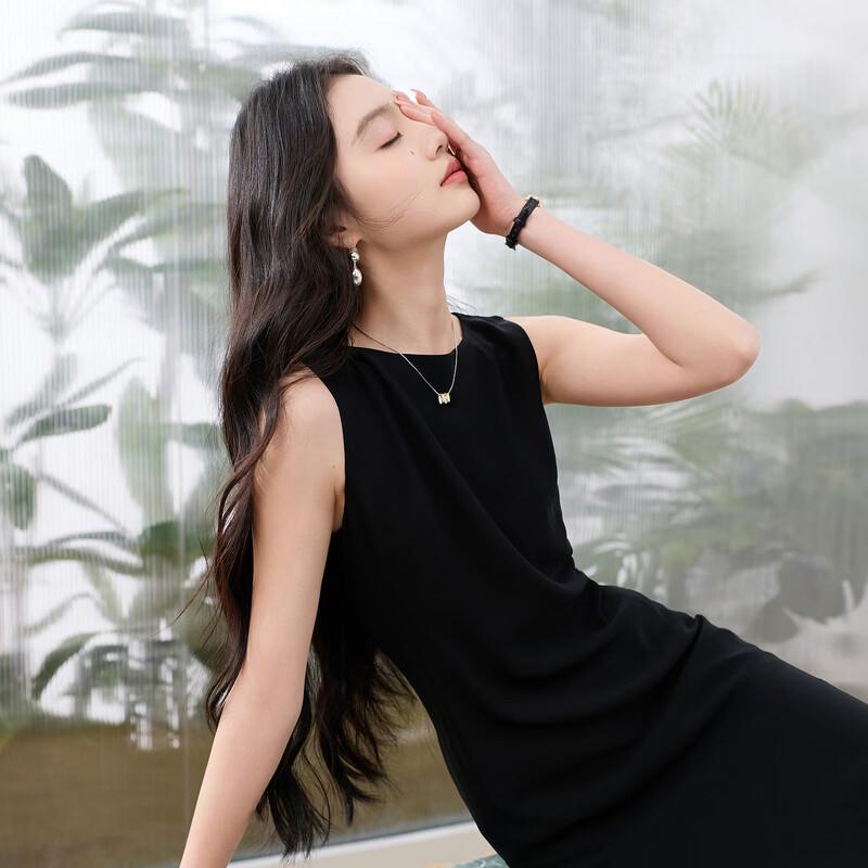SanCai A-line Sleeveless Little Black Dress