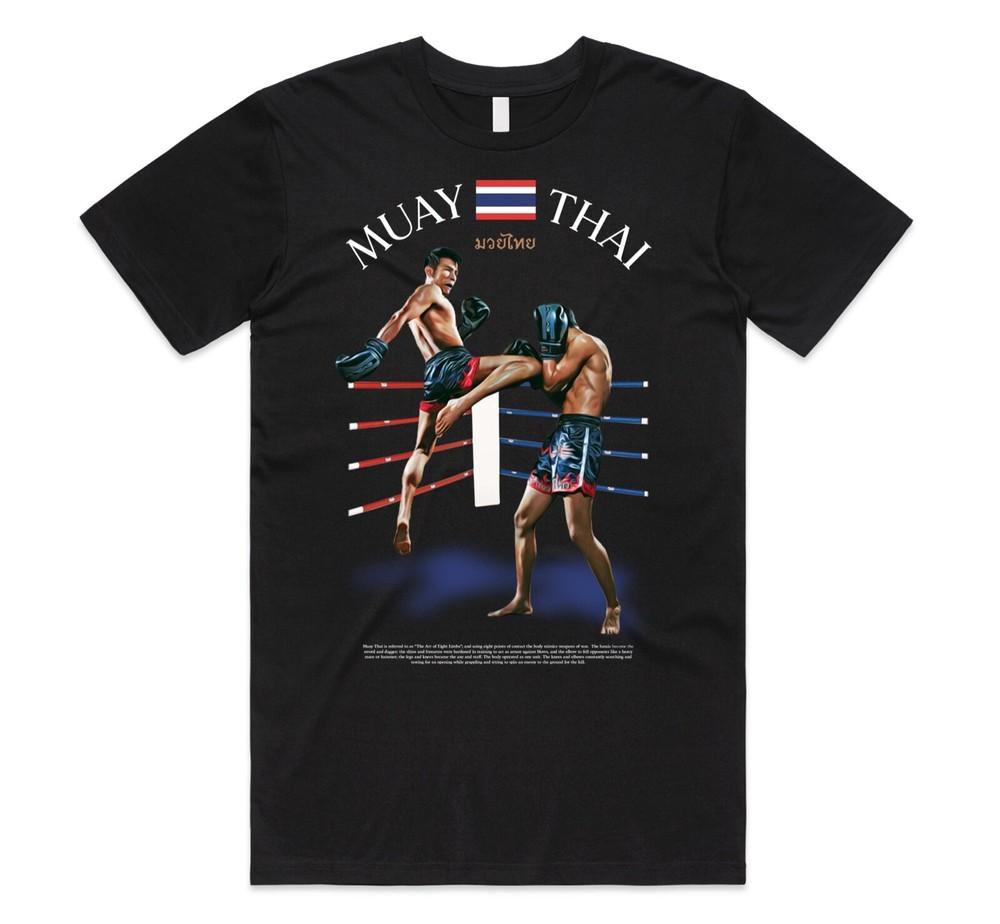 

Muay Thai Vintage Style T-shirt Tee Graphic Kick Boxing Martial Arts Gift L