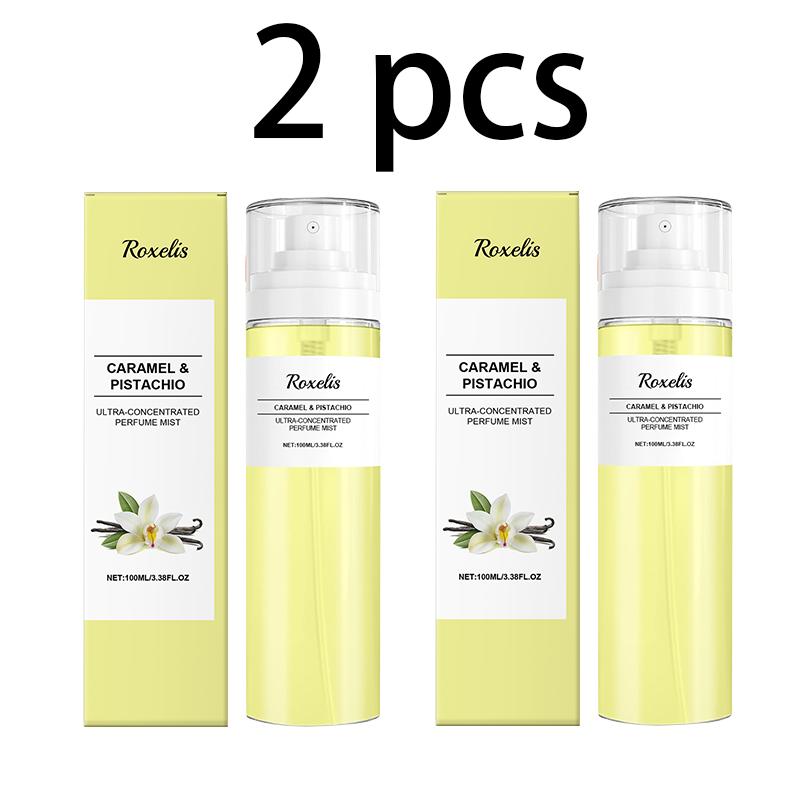 Roxelis Body Fragrance Caramel Pistachio Spray Sweet Warm Fragrance Note Long Lasting Fragrance Portable Set Unisex Ambiance