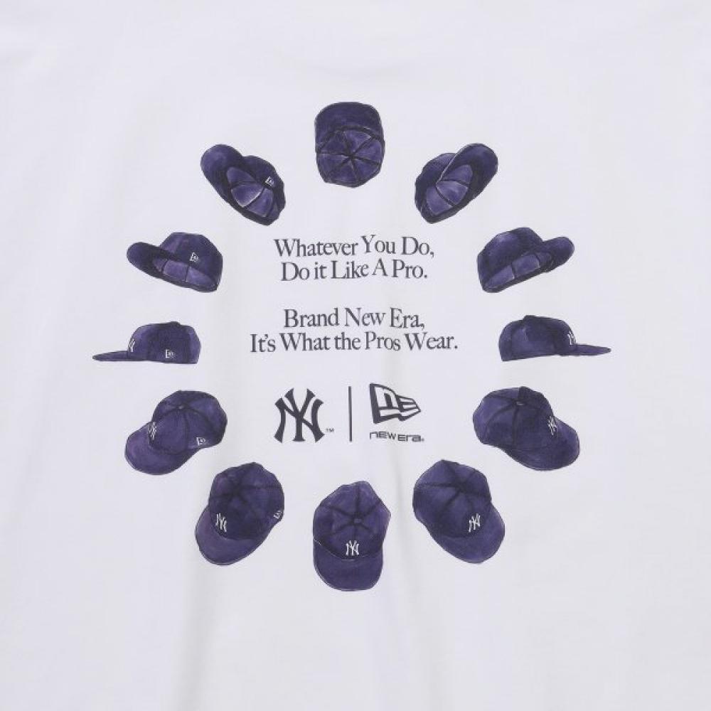 New Era Mlb New York Yankees Circle T shirT whiTe 59fifTy