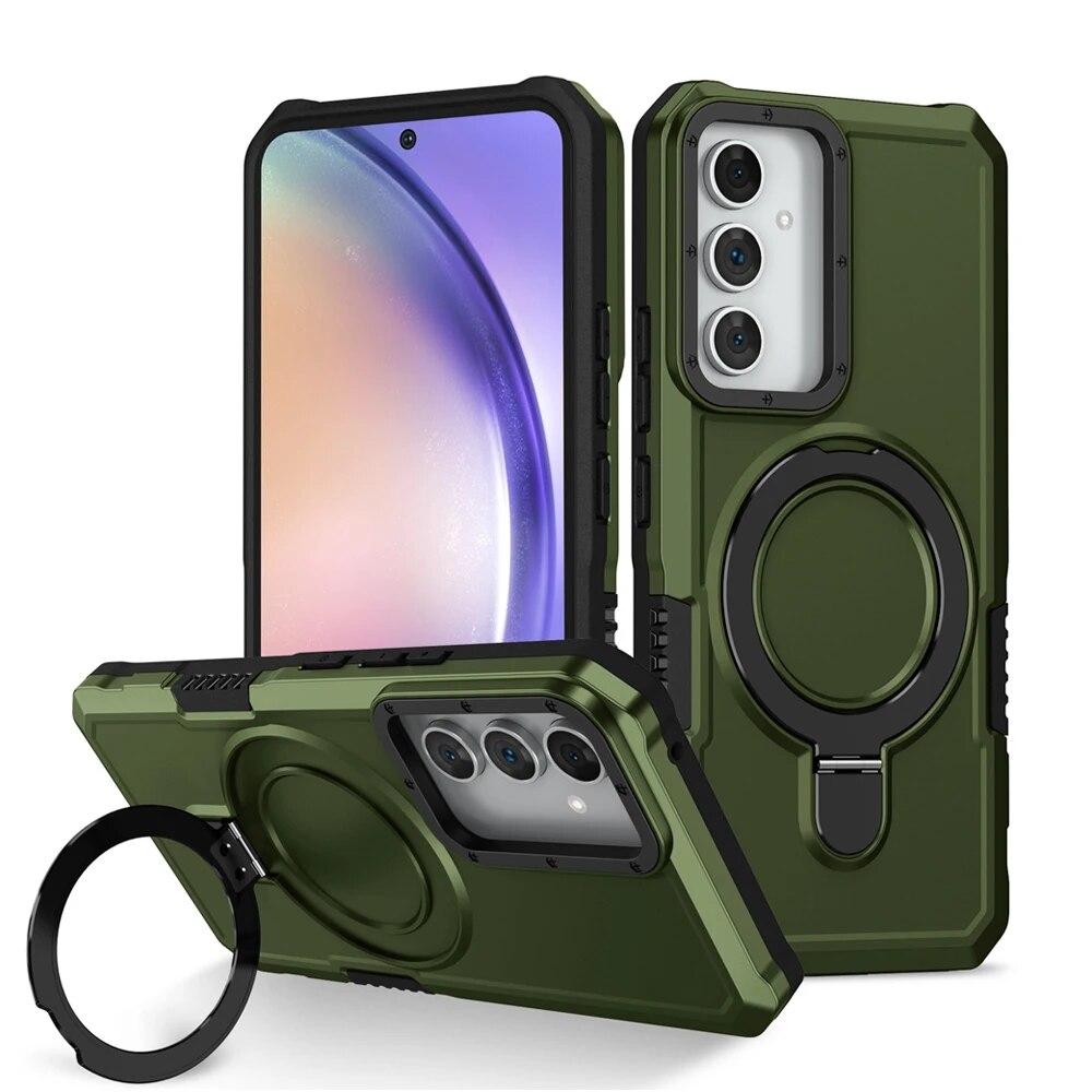 

Противоударный чехол KEYSION для Samsung A54 5G A34 A24 A15 A14 LTE A13, силиконовый + подставка для телефона с кольцом, задняя крышка для Galaxy A05S A04S for Samsung A15 зелёный