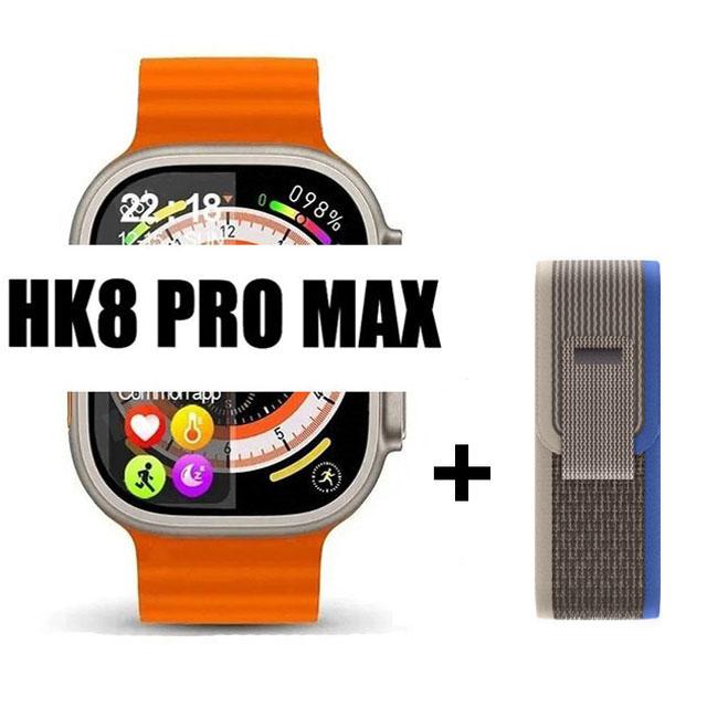 Ceas inteligent original Hk8 Pro Max, pentru bărbați, seria 8, 49 mm, 2,2 inci, cu reîmprospătare ridicată, ecran Rtae, Nfc Compass Game Smartwatch pentru Apple Iphone