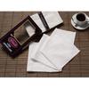 Black Boxed 42x42cm 12 Pieces Cloth Handkerchief-GM White