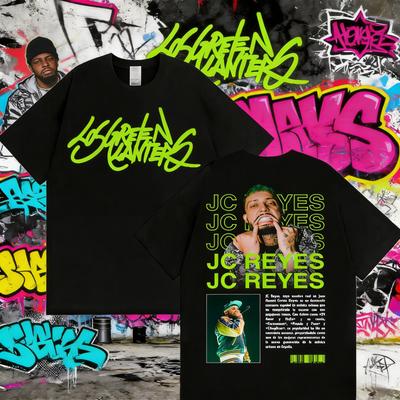 Letní rapper Jc Reyes Album Tour Grafické trička Pánské Dámské Móda Hip Hop Retro Móda Ležérní Bavlněné Oversized tričko