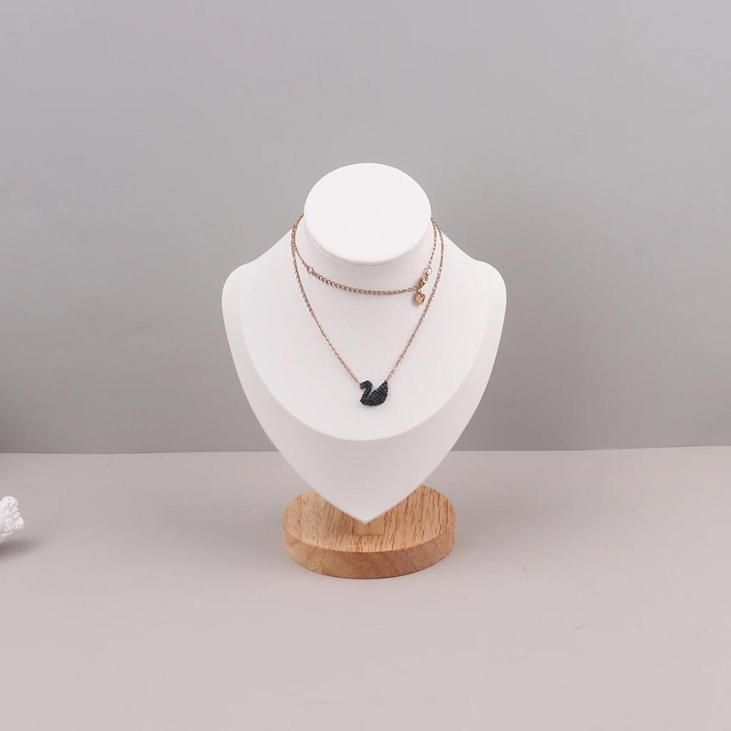 Velvet Portrait Necklace Display Pendant Organizer Jewelry Display Stand Jewelry Mannequin Bust Necklace Pendant Window Display