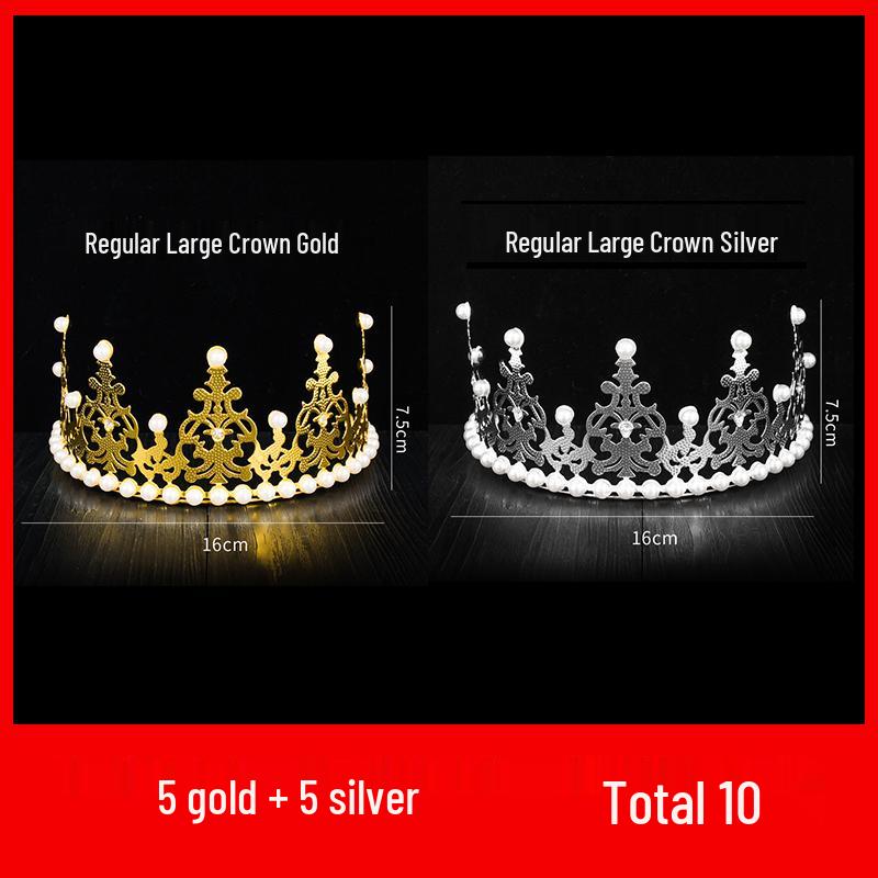 Queen Crown Cake Topper for Adults & Children - Gypsophila Pearl Birthday Decoration