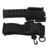 Fishing Rod Waist Holder Adjustable Lightweight Portable Fishing Pole Bracket Belt with Hooks for Outdoor Black
